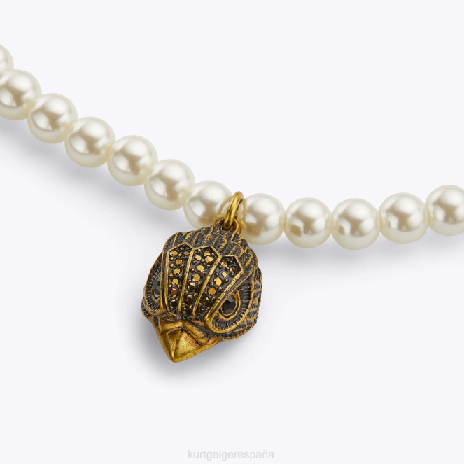 Kurt Geiger mujer collar de perlas del águila de londres 2LPR570 | accesorios blanco